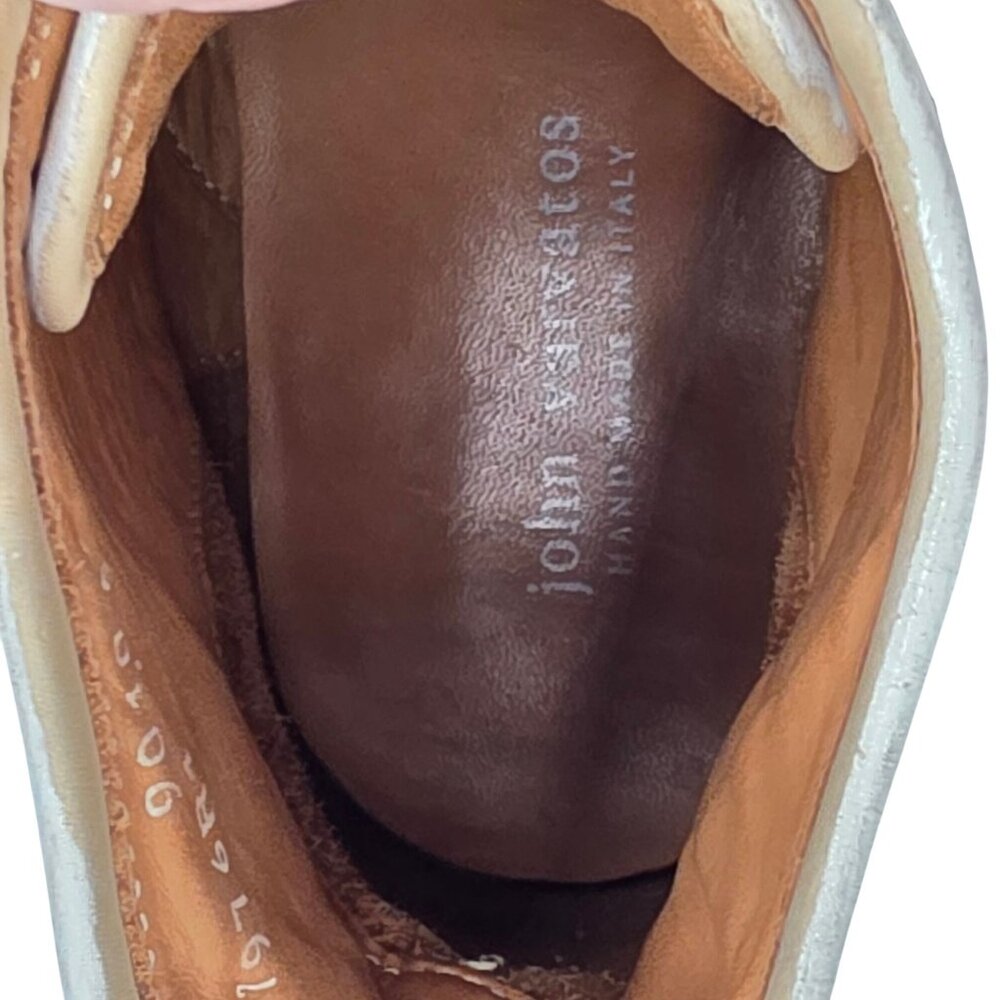 $698 John Varvatos Italy Fleetwood Mens 9 Distressed Gray Canvas Combat Boots - Picture 12 of 12